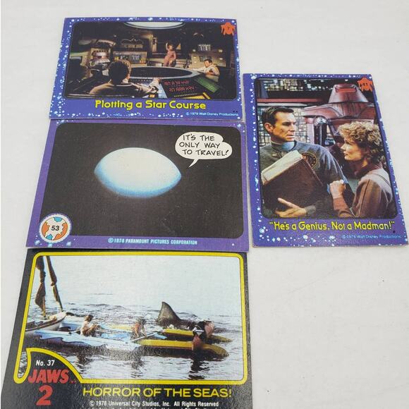 Vintage Walt Disney Trading Cards 1978-1979 Jaws 2, Mork Mindy, Black Hole - Picture 8 of 9